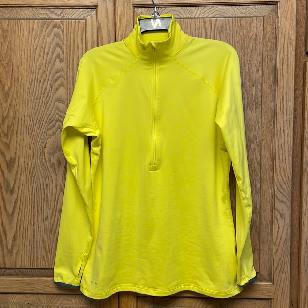 Nike Pro Dry-Fit Bright Yellow Long Sleeve Top.